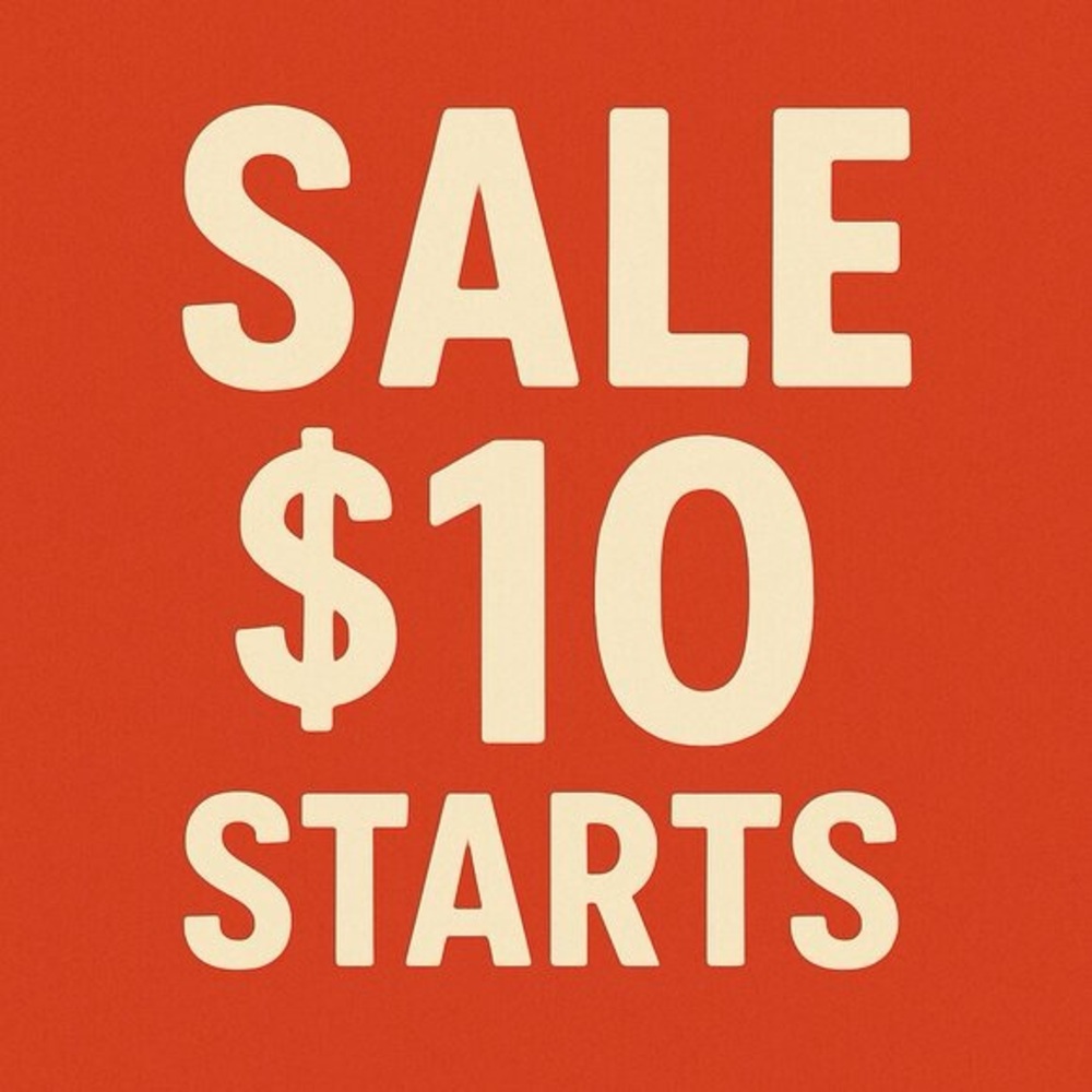 $10 starts unlisted items 😊